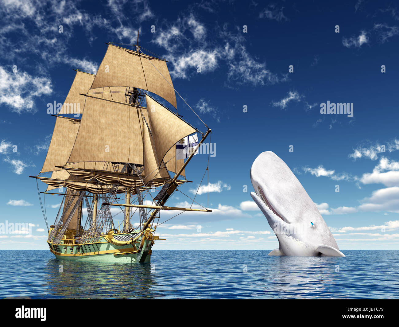 Rencontre en haute mer Banque D'Images