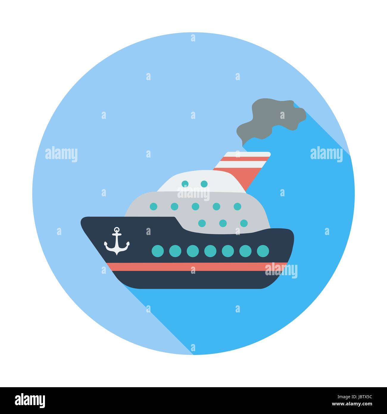 Le navire. L'icône de couleur unique. Vector illustration. Illustration de Vecteur