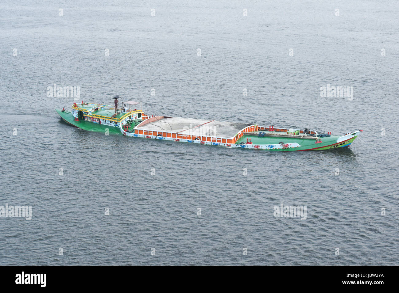 Les gens sur le bateau . Banque D'Images