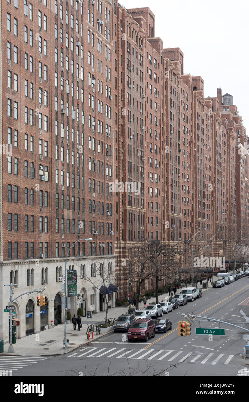 London Terrace Gardens apartment block, W 23rd Street, Manhattan, New York Banque D'Images