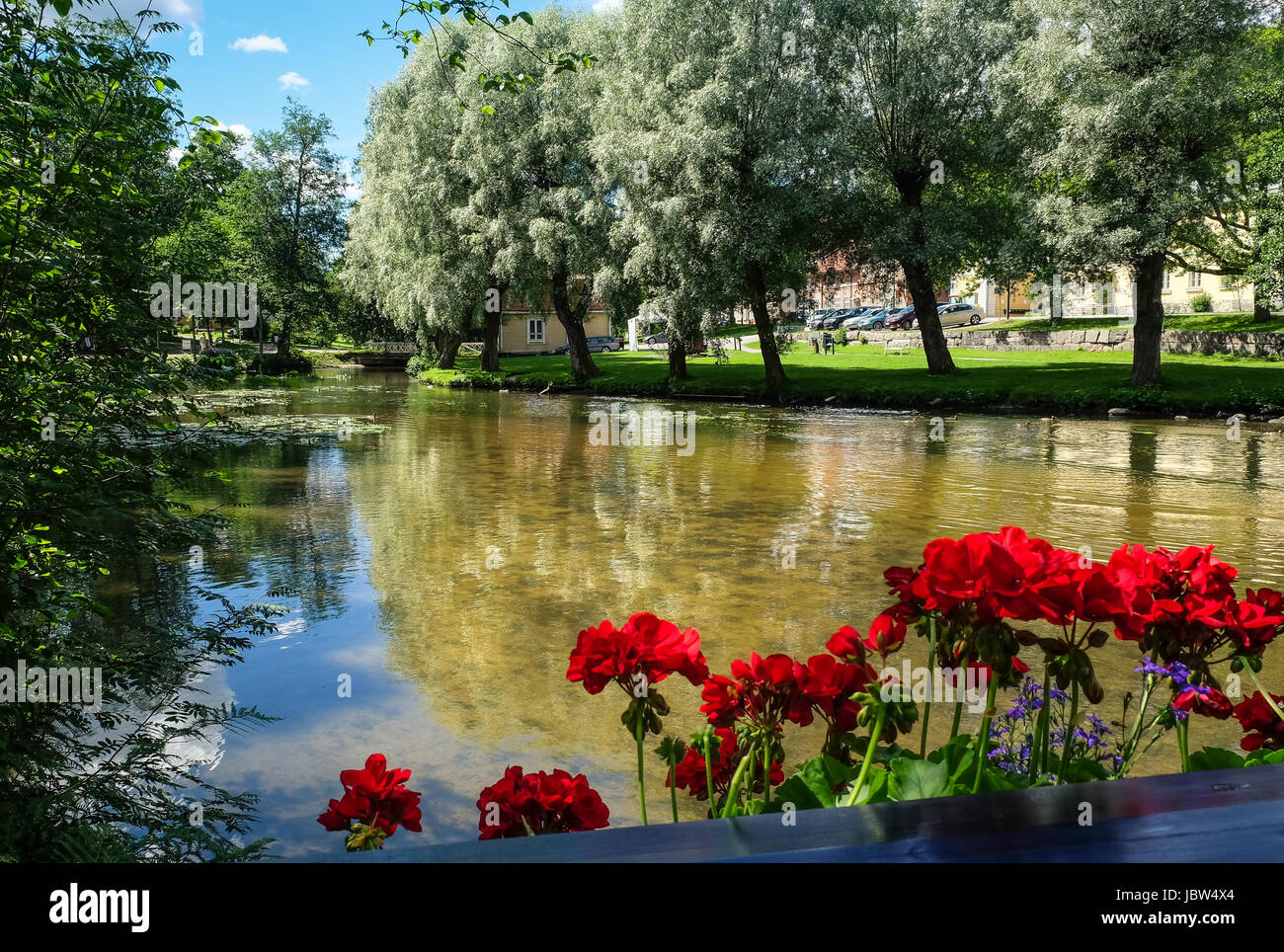 FISKARS, FINLANDE - le 22 juillet 2016:paysage pittoresque avec village idyllique à bright summer day Banque D'Images