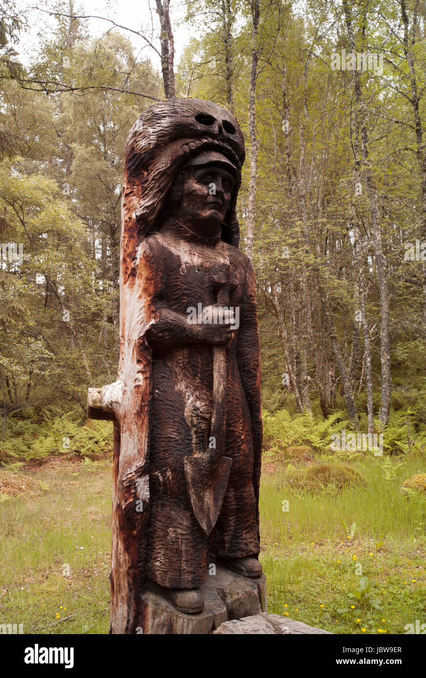 Sculpture en bois tronçonneuse Bruce Frank Banque D'Images