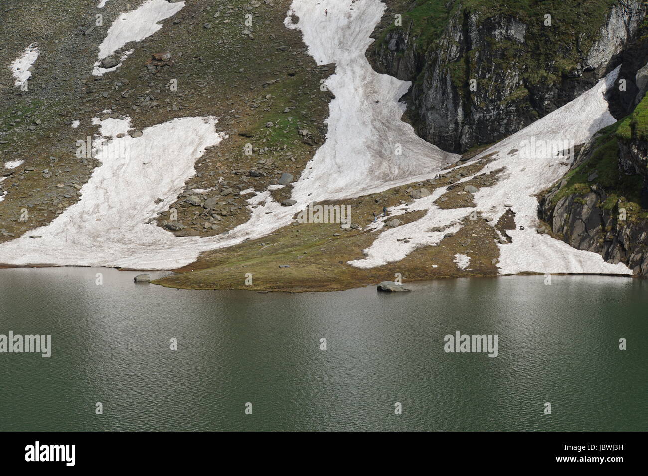 Chalet Lac Balea Balea Lac glacier plus à côté de la route Transfagarasan, montagnes de Fagaras en Roumanie Banque D'Images