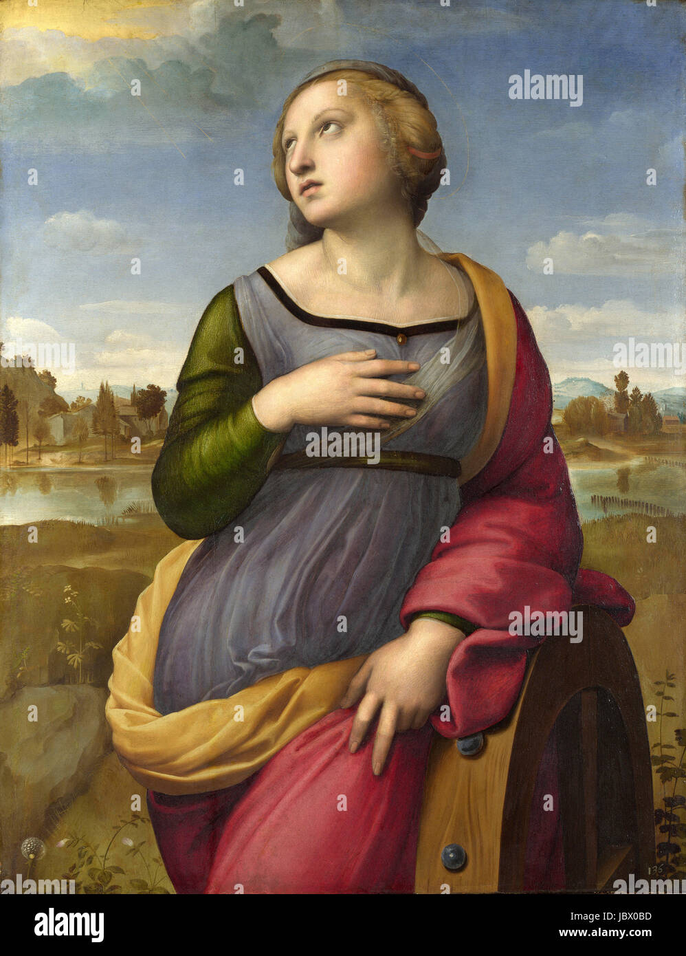Raffaello Sanzio da Urbino - Raphael - Sainte Catherine d'Alexandrie 1507 Banque D'Images