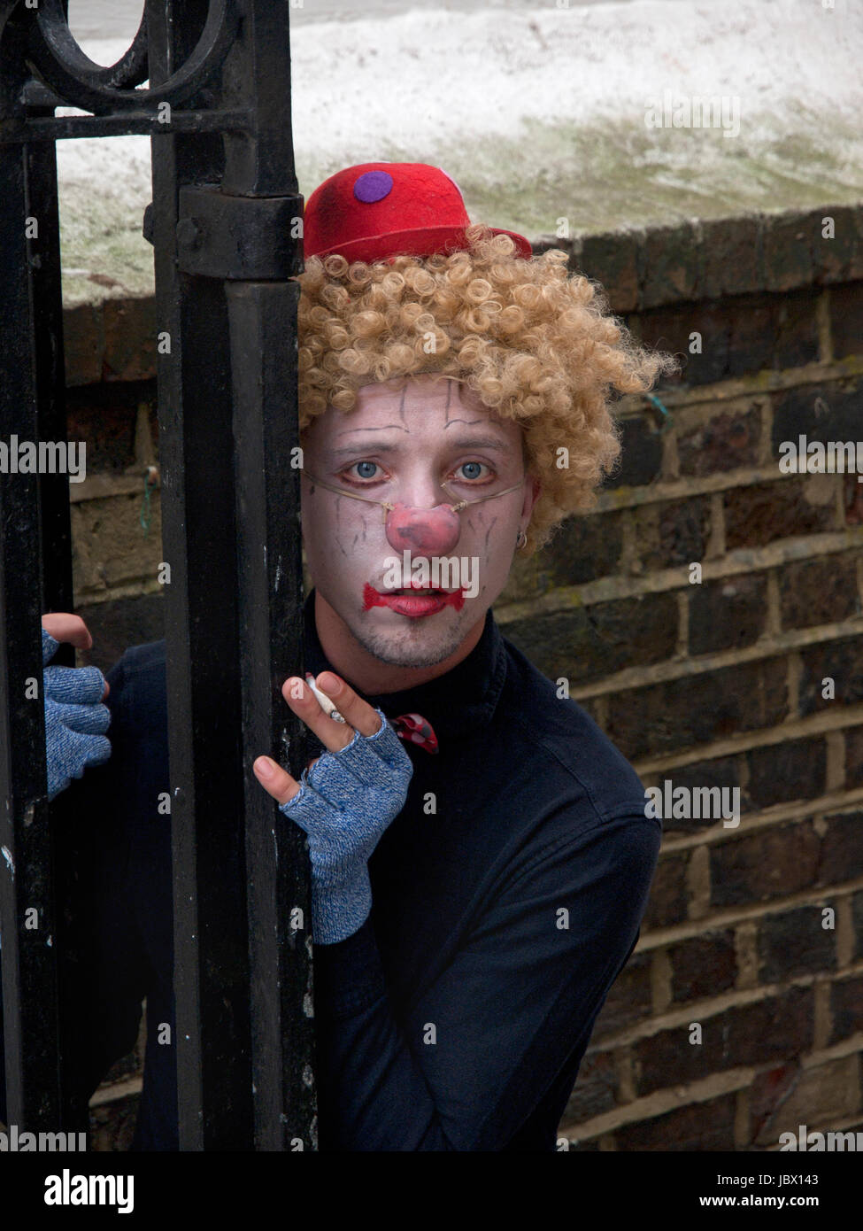 Clowns en raison d'exécuter au cours de la Brighton Festival Fringe Banque D'Images