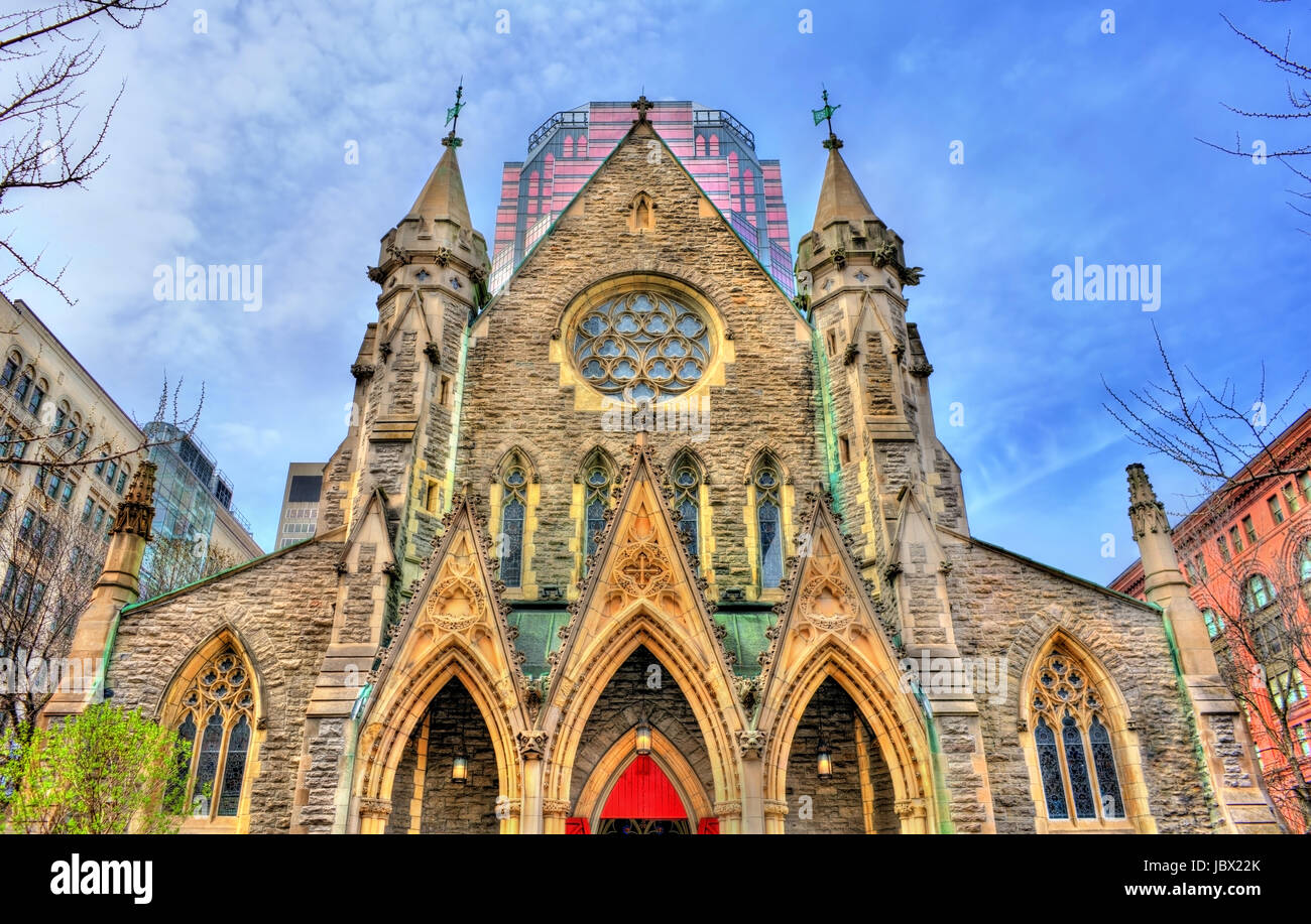 La Cathédrale Christ Church à Montréal, Canada Banque D'Images