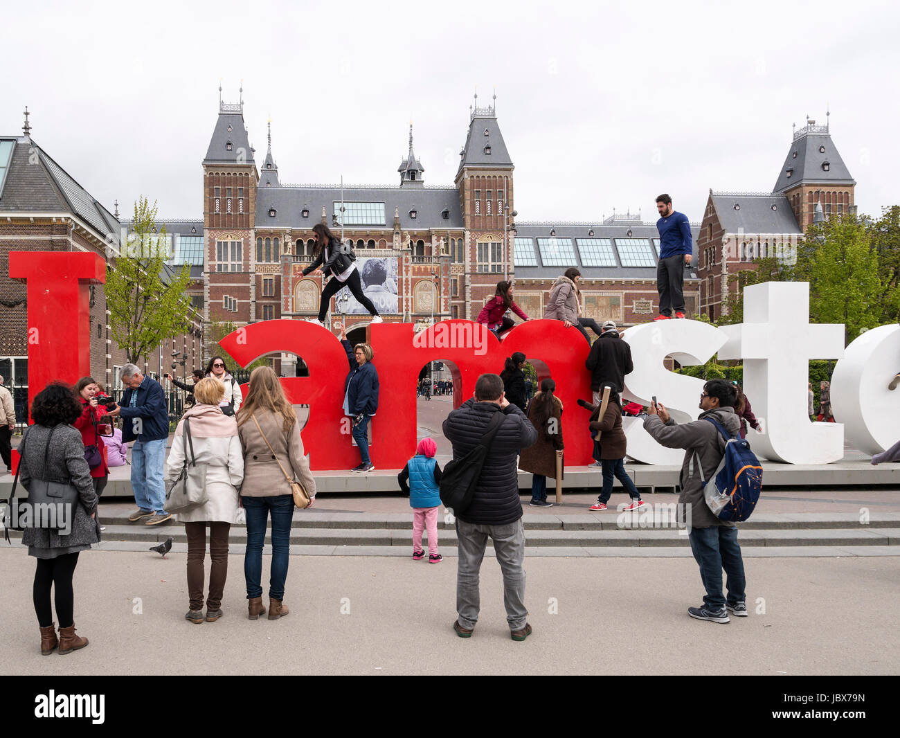 Je suis à Amsterdam Rijksmuseum, Amsterdam, Hollande du Nord, Pays-Bas Banque D'Images