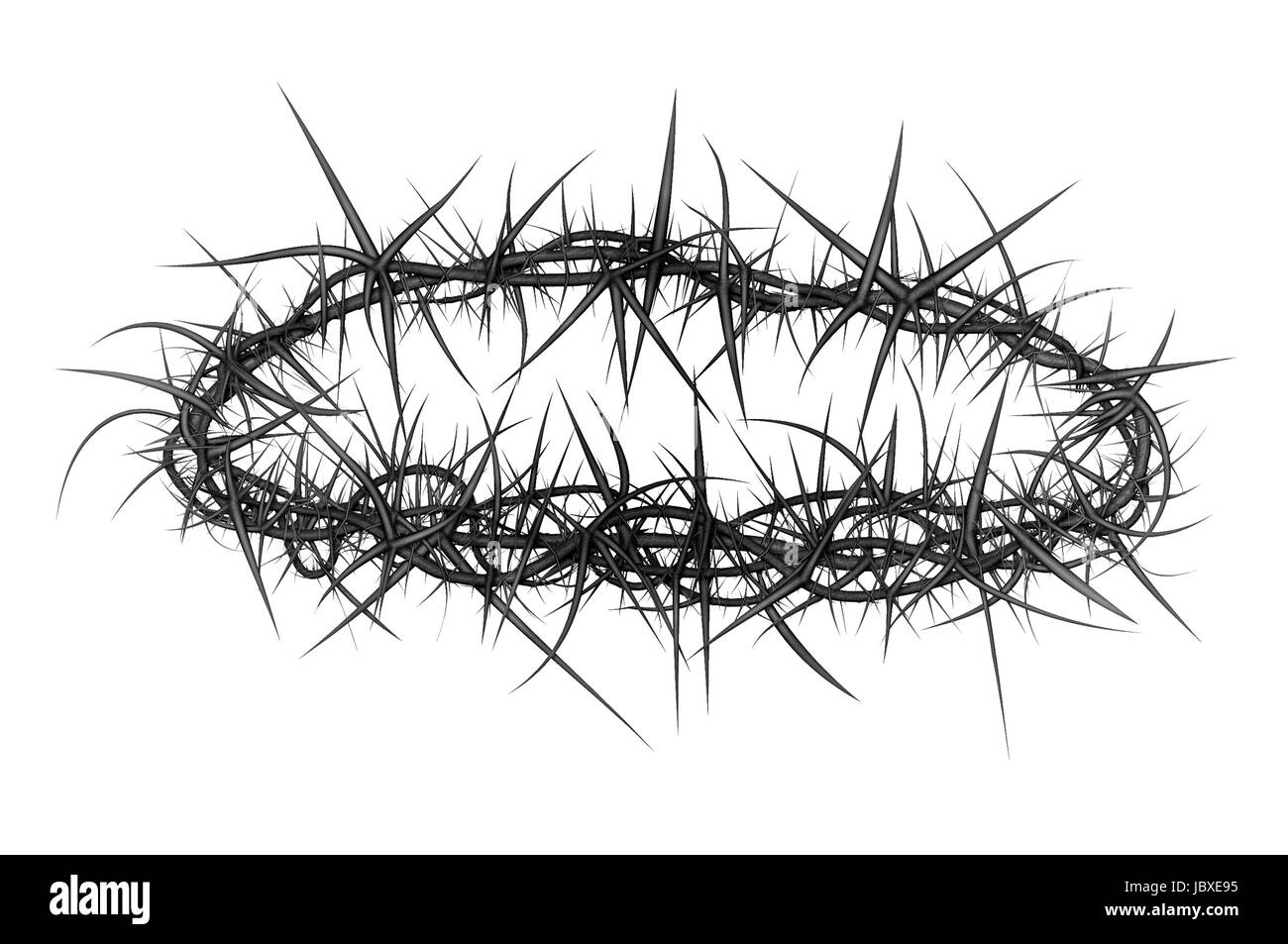 Illustration d'une couronne d'épines comme celui mis sur Jésus Christ. Banque D'Images