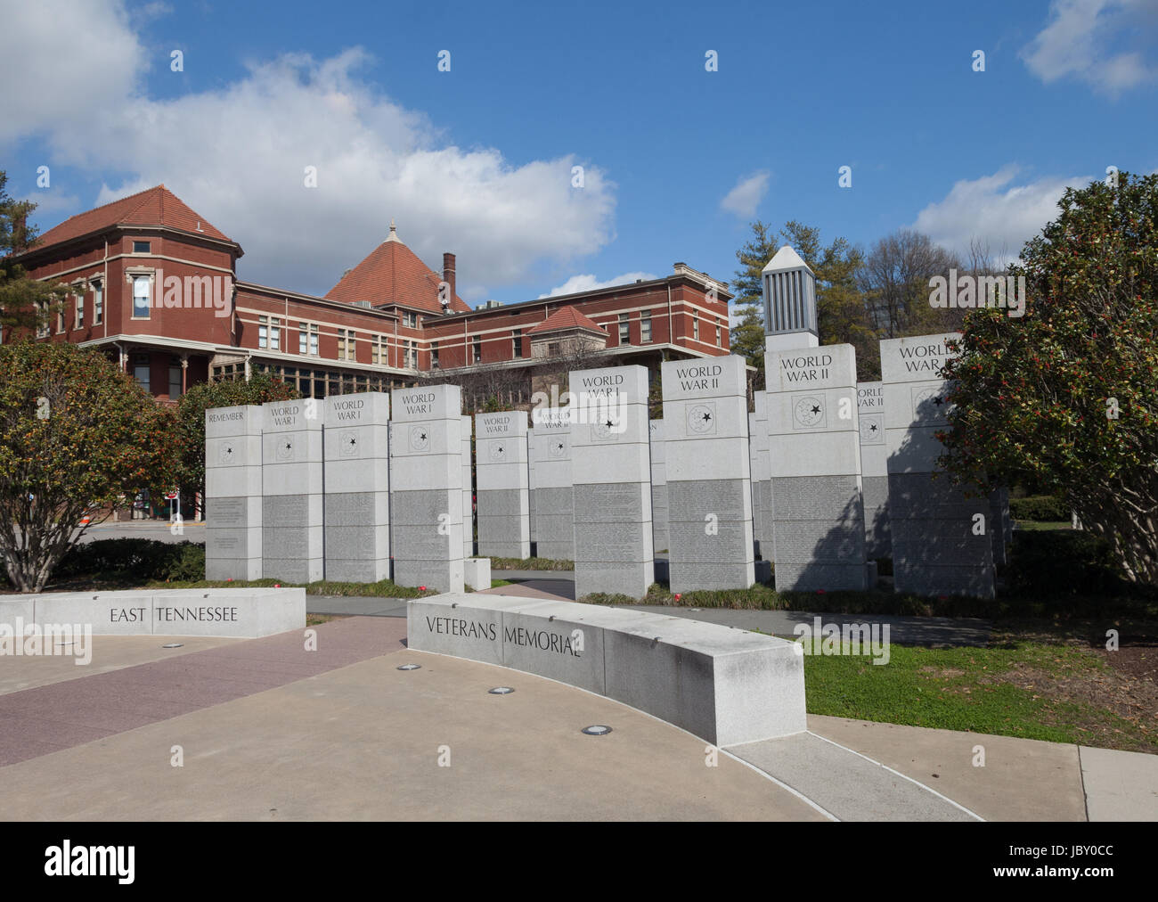 L'Est du Tennessee Veterans Memorial est un doit voir dans Mondes Fair Park, centre-ville de Knoxville, Tennessee. 19 février, 2017. Banque D'Images