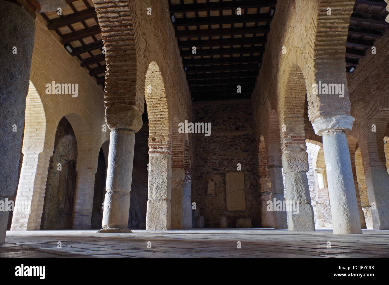 Mosquée d'almonaster, une célèbre attraction voyage à Huelva Andalousie, espagne. Banque D'Images