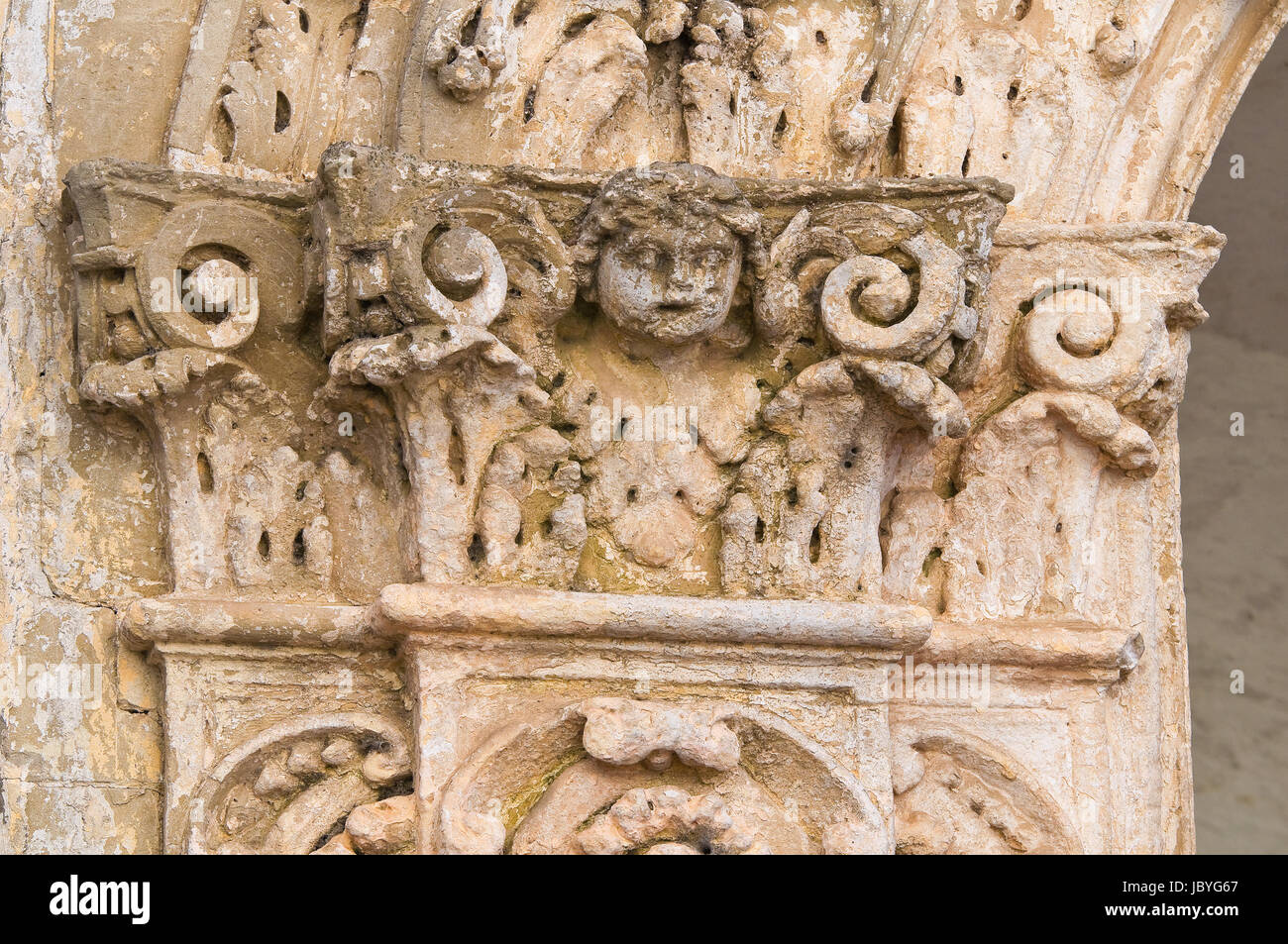 Maison historique. Corigliano d'Otranto. Les Pouilles. L'Italie. Banque D'Images