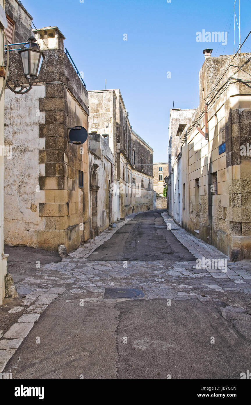 Ruelle. Corigliano d'Otranto. Les Pouilles. L'Italie. Banque D'Images