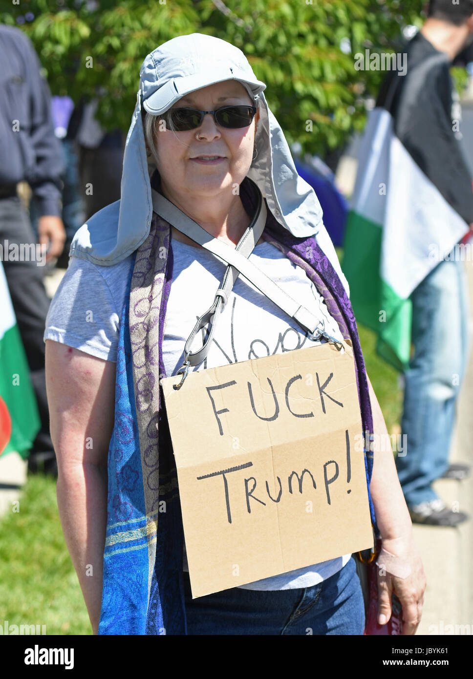 Marche contre la charia, près de Galleria Mall à Roseville Ca Banque D'Images