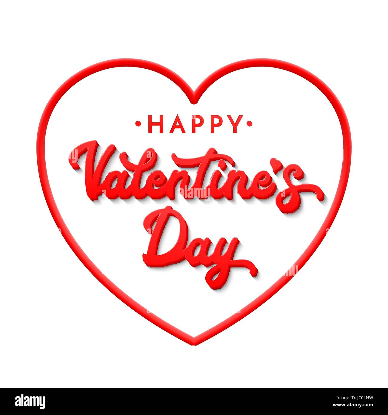 3d lettres Happy Valentines Day. Inscription lettrage isolé sur fond blanc. La célébration de carte de vœux ou bannière avec châssis en forme de coeur rouge. Illustration de Vecteur 3d lettres Happy Valentines Day. Inscription lettrage isolé sur fond blanc. La célébration de carte de vœux ou bannière avec châssis en forme de coeur rouge. Illustration de Vecteur