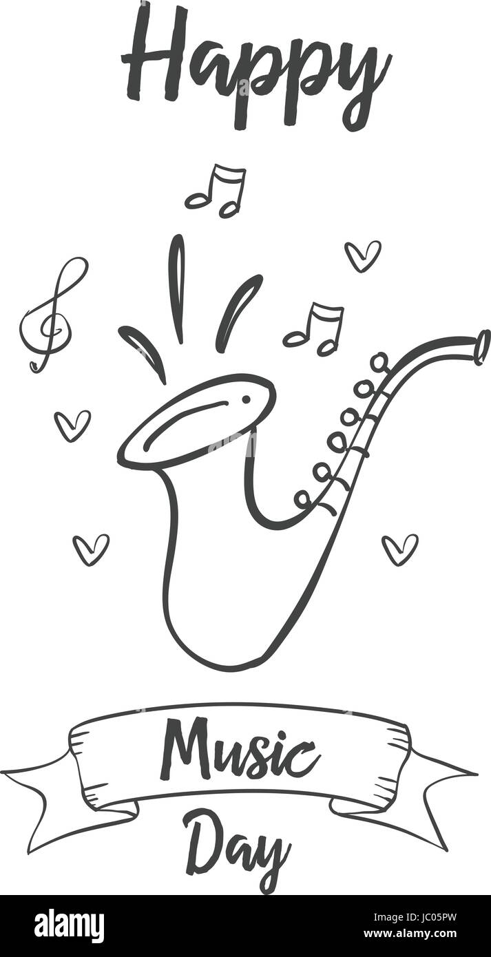 Fête de la musique fête style de carte Illustration de Vecteur