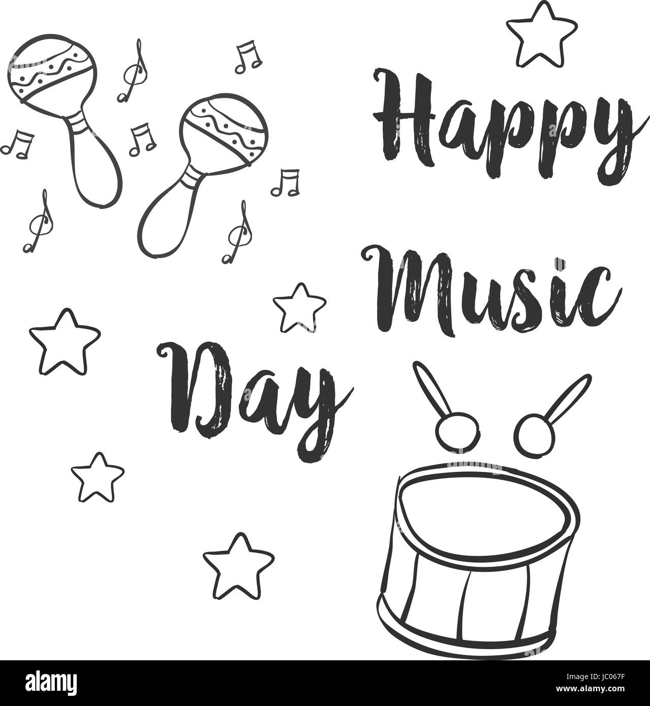 Stock Collection carte pour fête de la musique Illustration de Vecteur