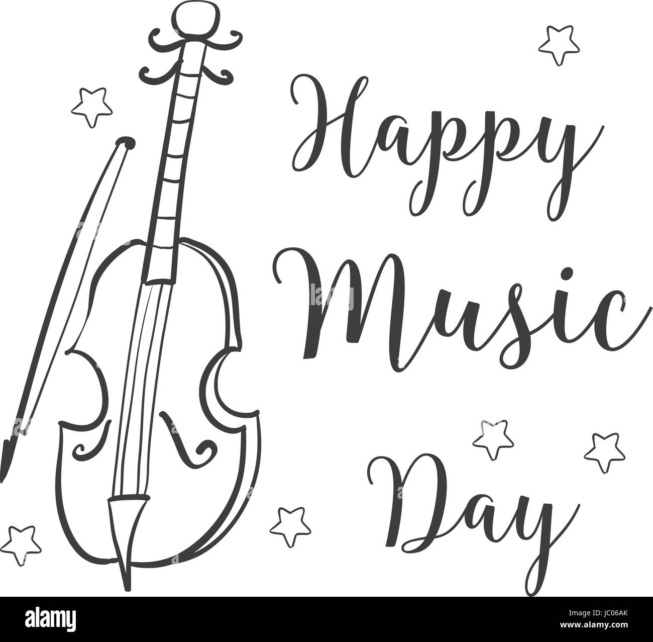 Tirer la main jour musique doodles Illustration de Vecteur