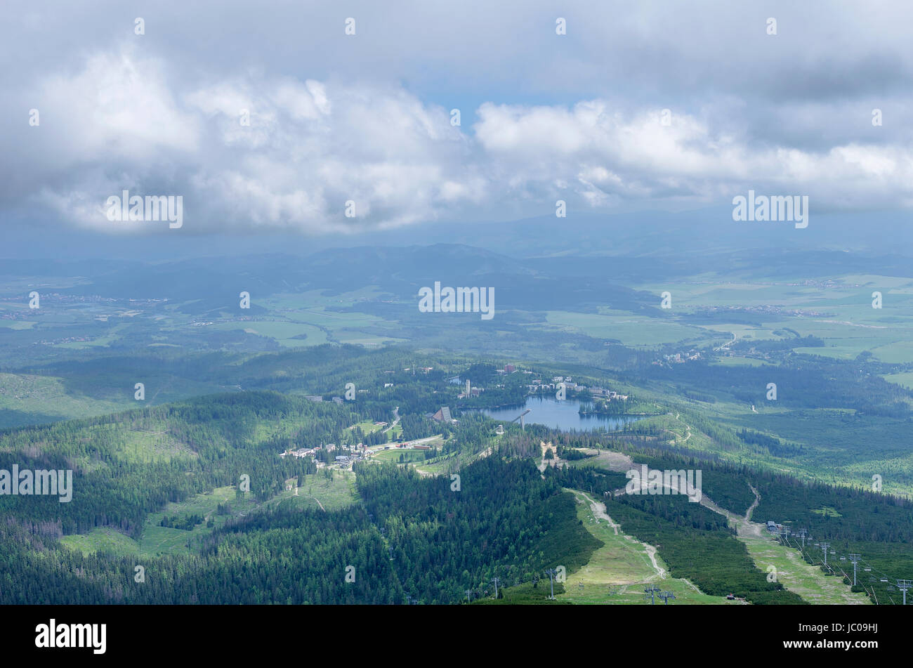 Tatras. Paysage de montagne en un jour brumeux. Banque D'Images