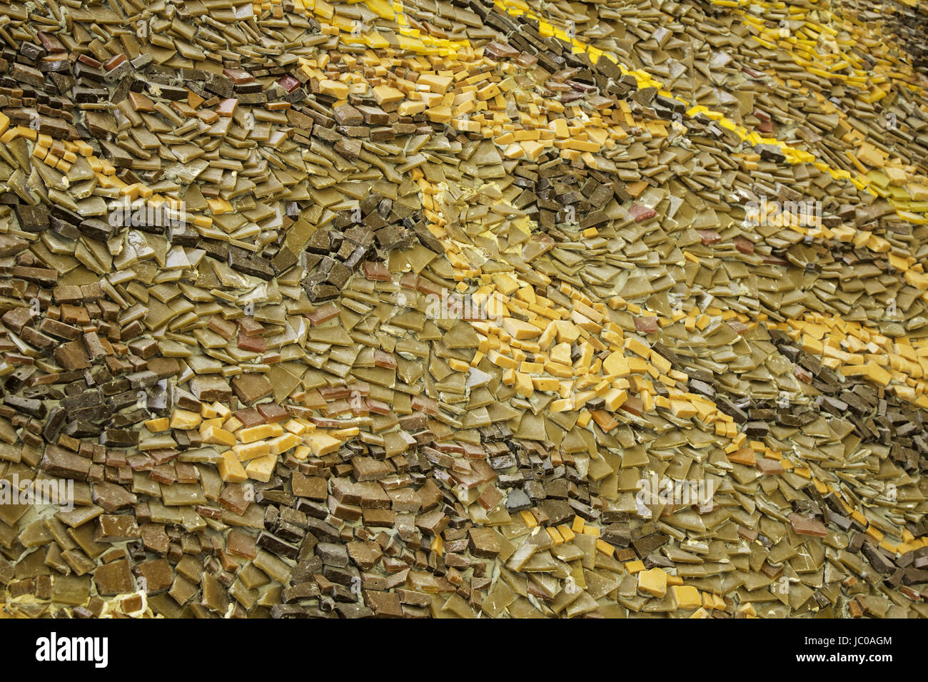 Carreaux de Verre fait main dans les fortifications urbaines, décoration et de construction Banque D'Images