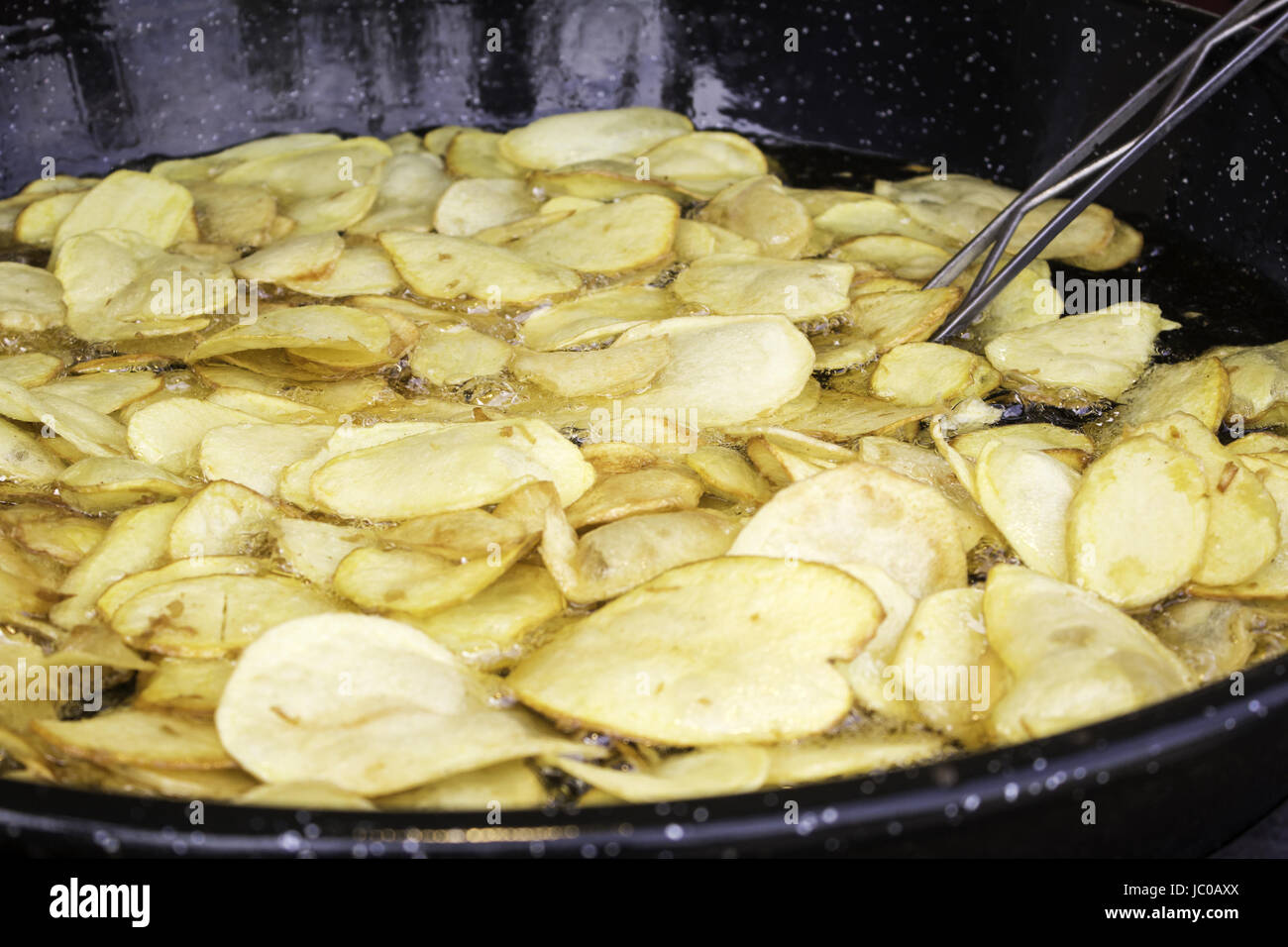 Pommes de terre à frire des aliments malsains, restaurant Banque D'Images