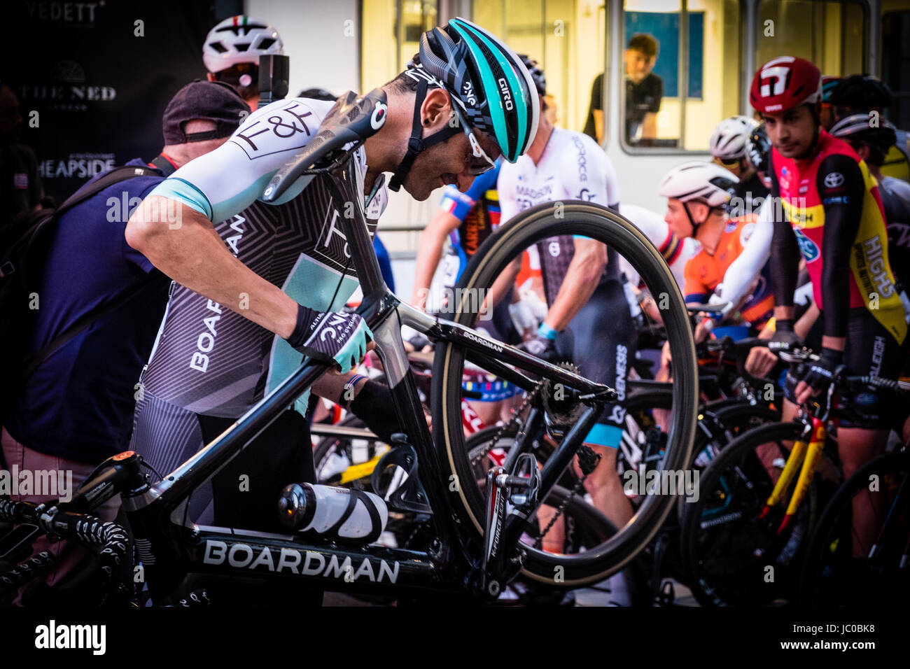 Kristian House courses à la London 2017 Course critérium nocturne Banque D'Images