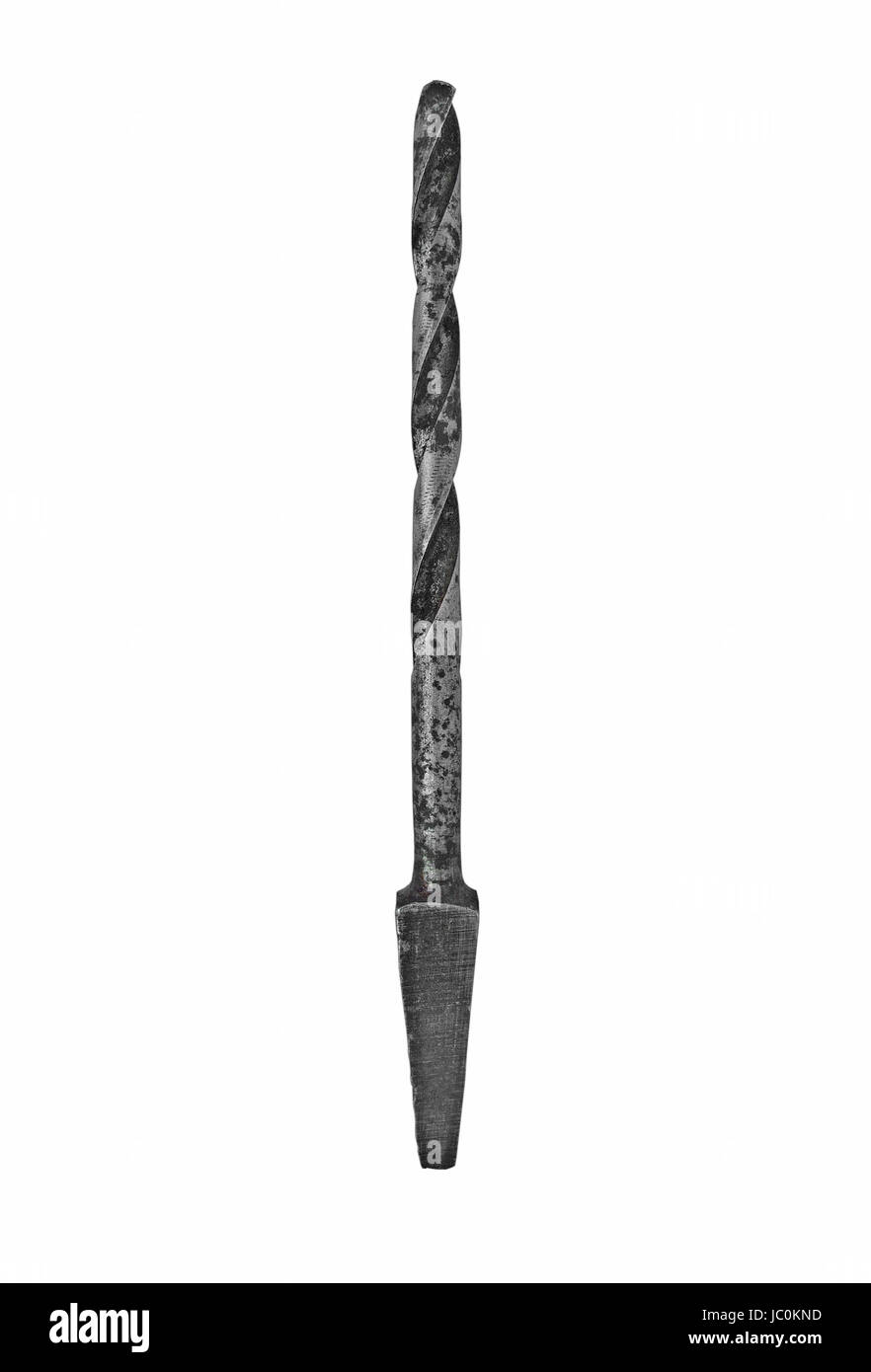 Ruaty vintage part foret de renfort sur fond blanc, chemin de détourage Banque D'Images