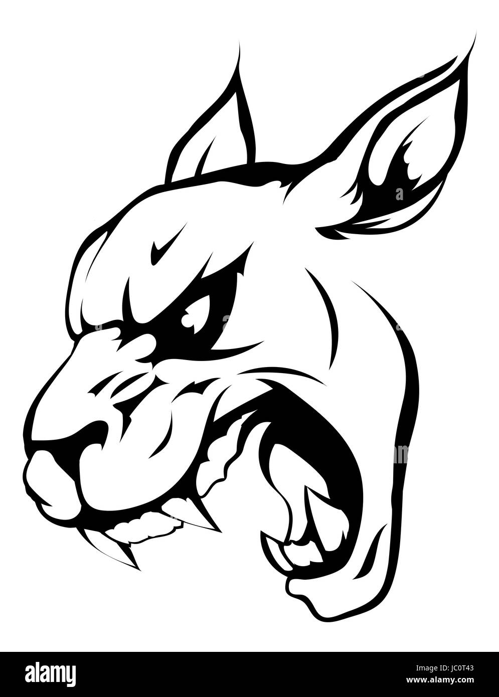 Puma logo Banque d'images noir et blanc - Alamy