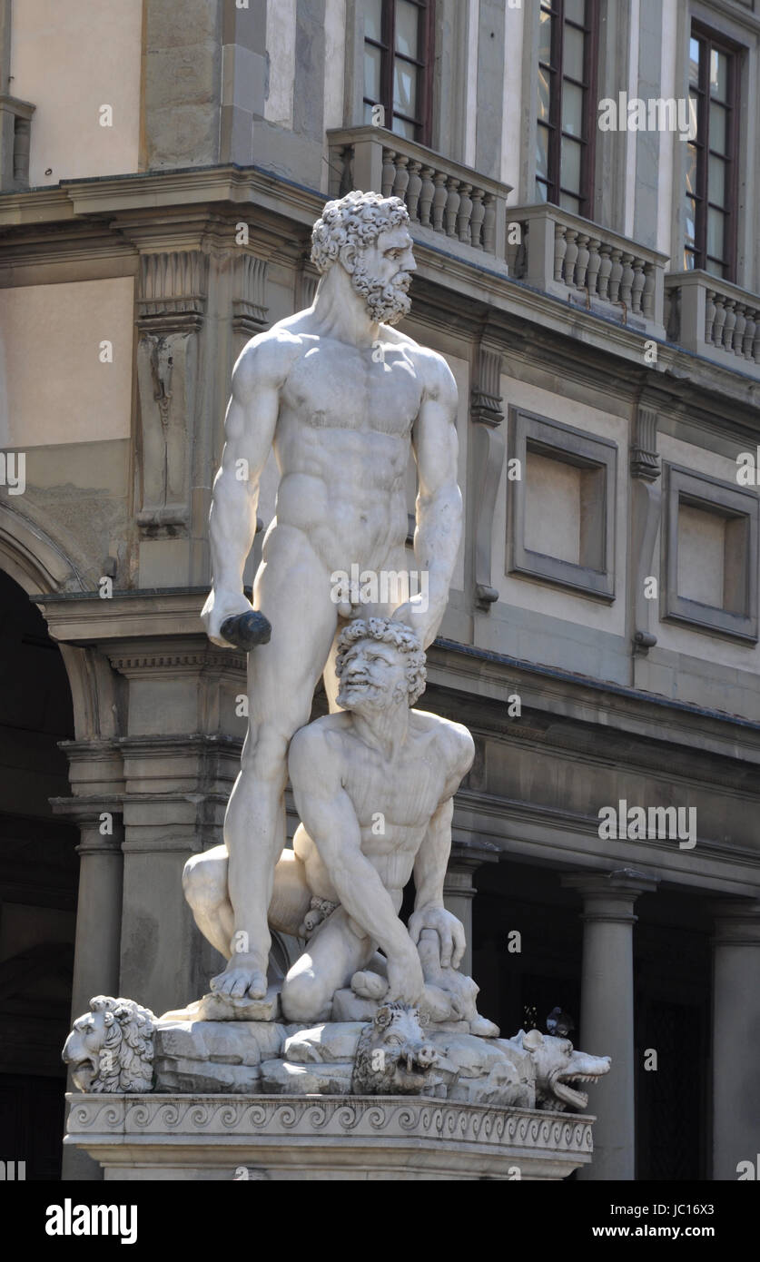 David, Michel-Ange, Florenz, skulptur, standbild, denkmal, toskana, italien, de la place, la piazza della Signora, Platz Banque D'Images
