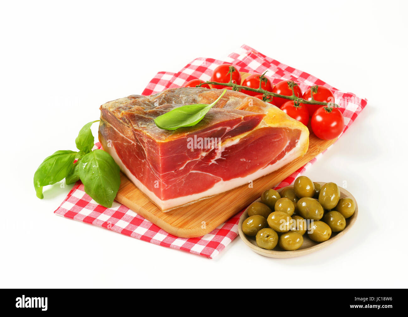 Prosciutto Crudo - jambon sec italien Banque D'Images