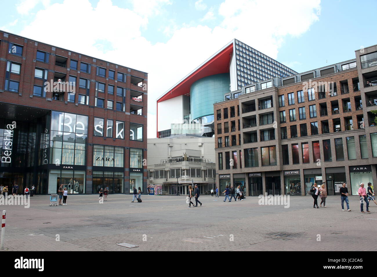TivoliVredenburg complexe musique contemporaine à Utrecht, Pays-Bas, vu de Vredenburgplein. (Été 2017), Banque D'Images