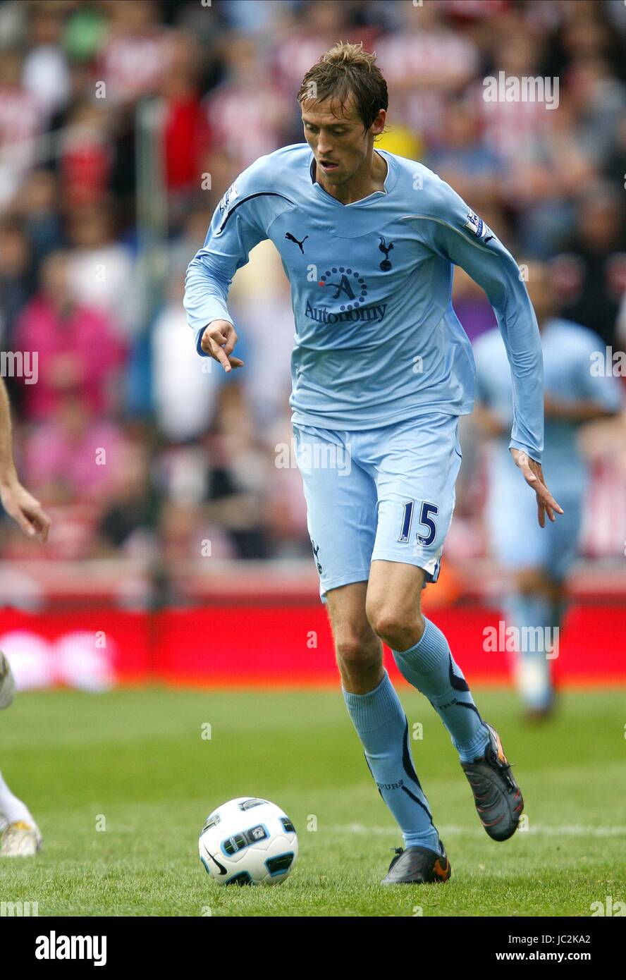 PETER CROUCH Tottenham Hotspur FC Tottenham Hotspur FC STADE BRITANNIA STOKE ANGLETERRE 21 Août 2010 Banque D'Images