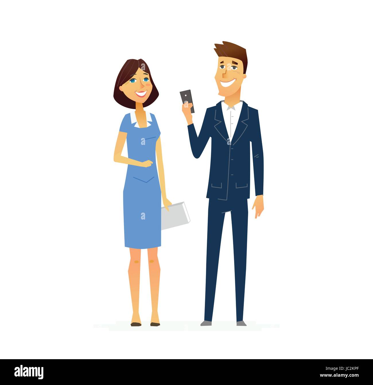 Les gens d'affaires - illustration design plat moderne composition. Illustration de Vecteur