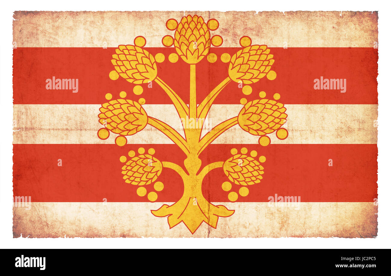 Flagge von Westmorland (Graftschaft Grunge-Design en Polynésie) im Banque D'Images