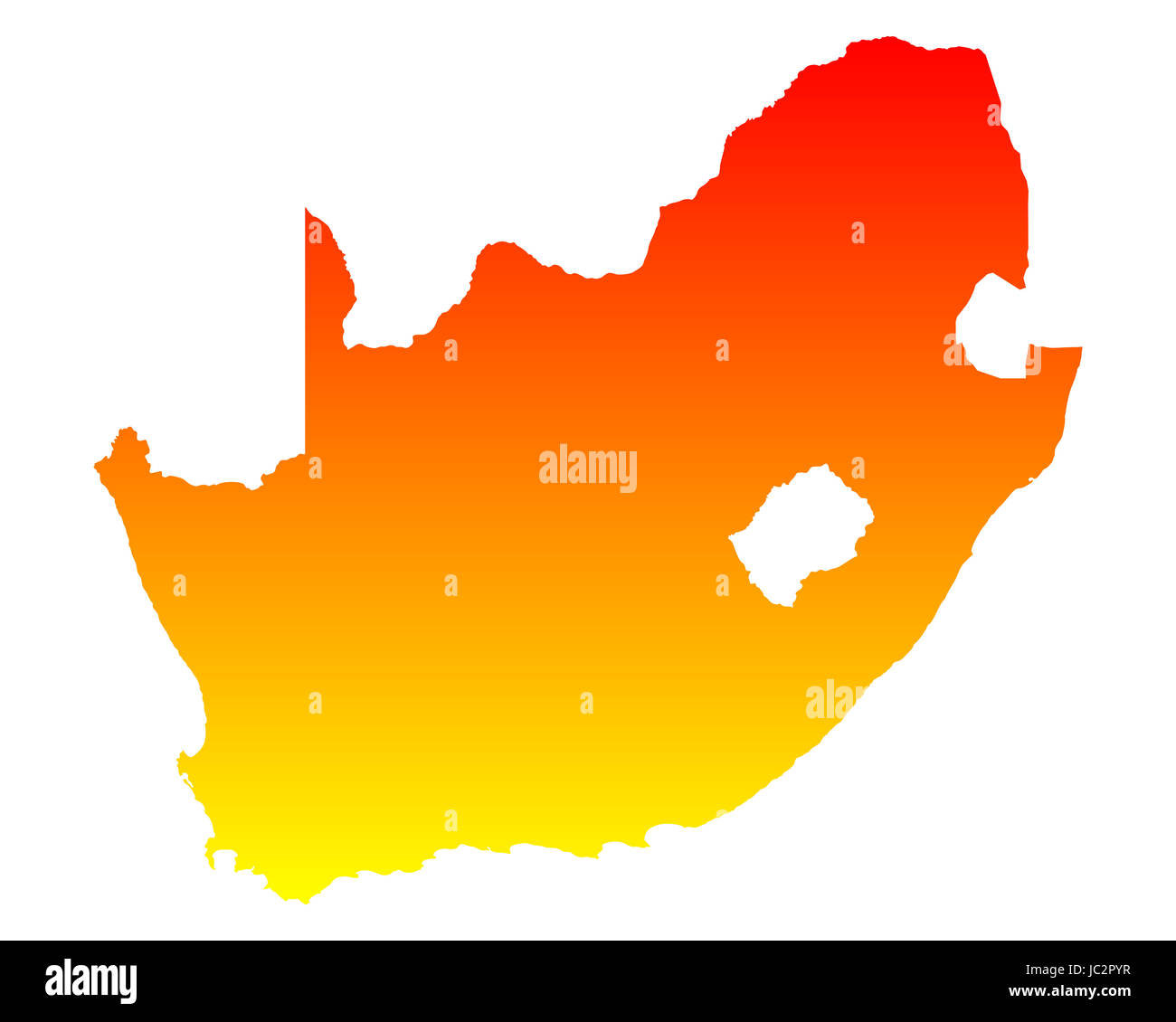 Karte von Südafrika Banque D'Images