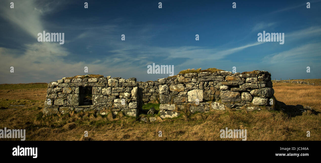 Blackhouse déserte - Isle of South Uist, Outer Hebrides Banque D'Images