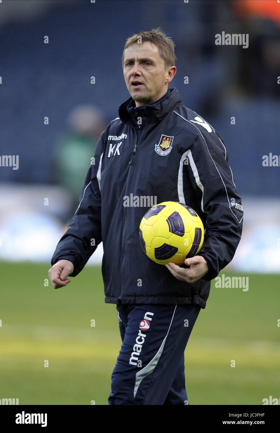 KEVIN KEEN West Ham United entraîneur assistant ASSISTANT West Ham United BLACKBURN EWOOD PARK Angleterre 18 Décembre 2010 Banque D'Images