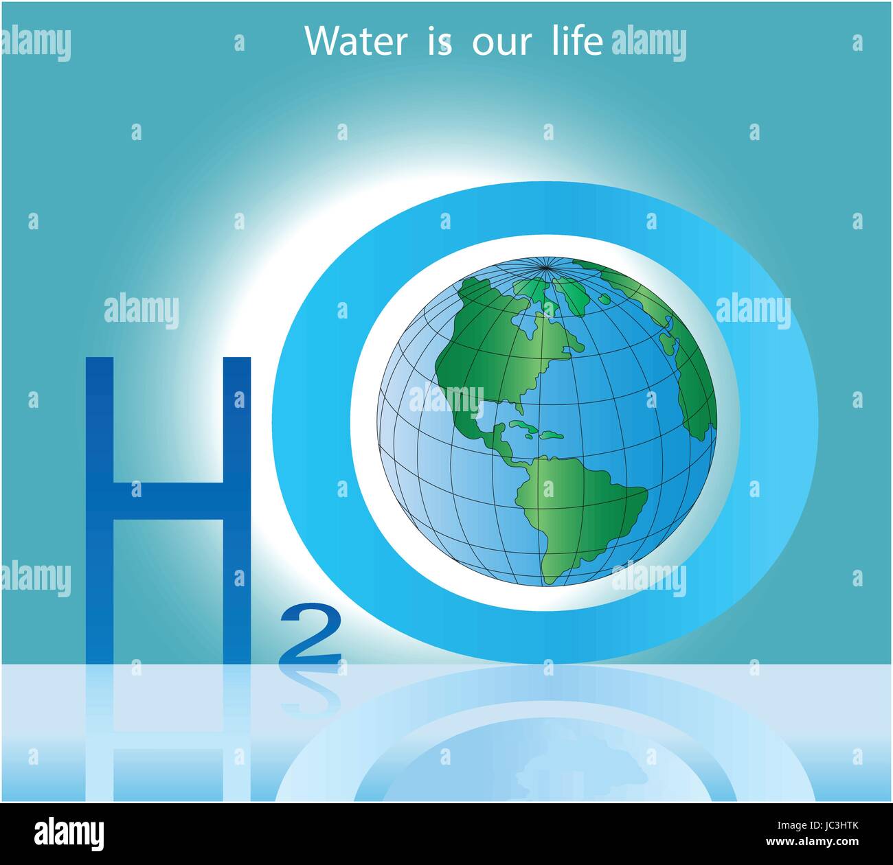 La préservation de l'environnement les ressources en eau de la planète Illustration de Vecteur