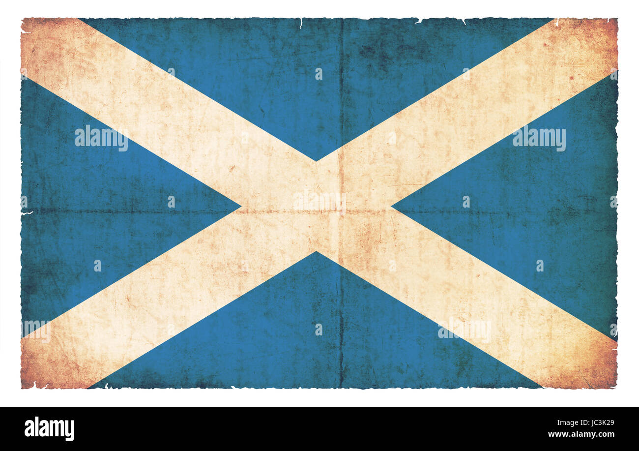 Flagge von Schottland im Grunge-Design Banque D'Images