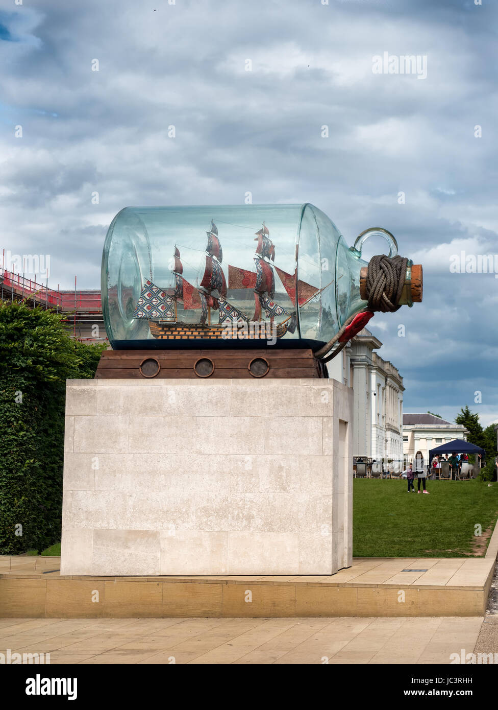 Bateau dans une botlle au Royal Musée Maritime de Geenwich Village, London UK Banque D'Images