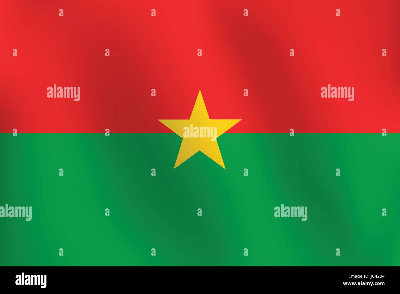 Drapeau du Burkina Faso un peu de forme, l'ombrage et du drapeau Couleurs couches séparées - Vector Illustration. Illustration de Vecteur