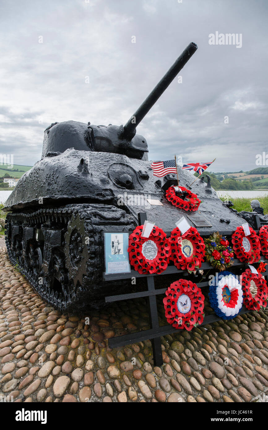 L'exercice Tiger Memorial, Torcross, Devon Banque D'Images