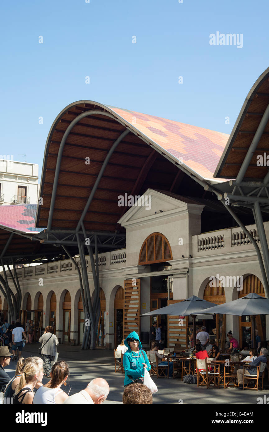 Barcelone, Espagne - 28 septembre. 2016 avant de la 'mercat de marché de Santa Caterina' à Barcelone. Banque D'Images