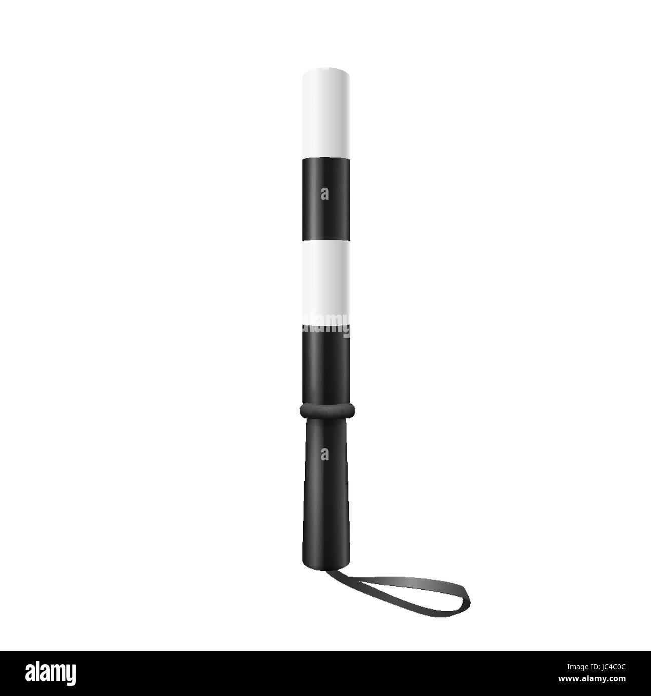 Stick trafic vecteur. L'agent de police ou d'équipement de contrôle du trafic aérien Règlement. Illustration isolé Illustration de Vecteur