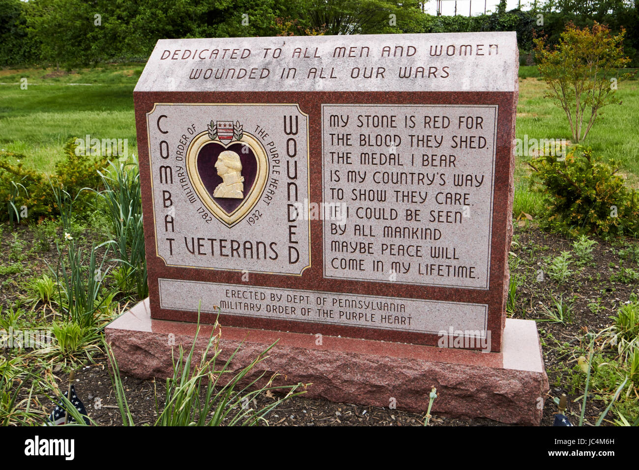 Purple Heart (monument aux anciens combattants blessés au combat Philadelphia USA Banque D'Images