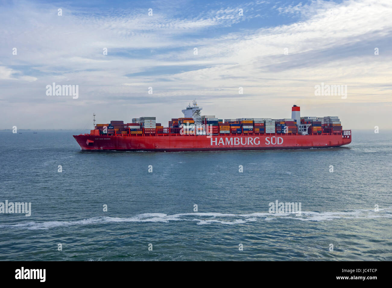 Porte-conteneurs Cap San Sounio de la ligne d'expédition allemande Hamburg Süd Banque D'Images
