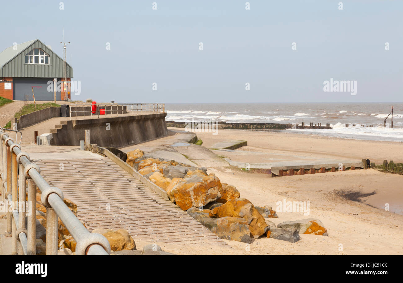 Mundesley life boat station, Mundesley, Norfolk, UK Banque D'Images