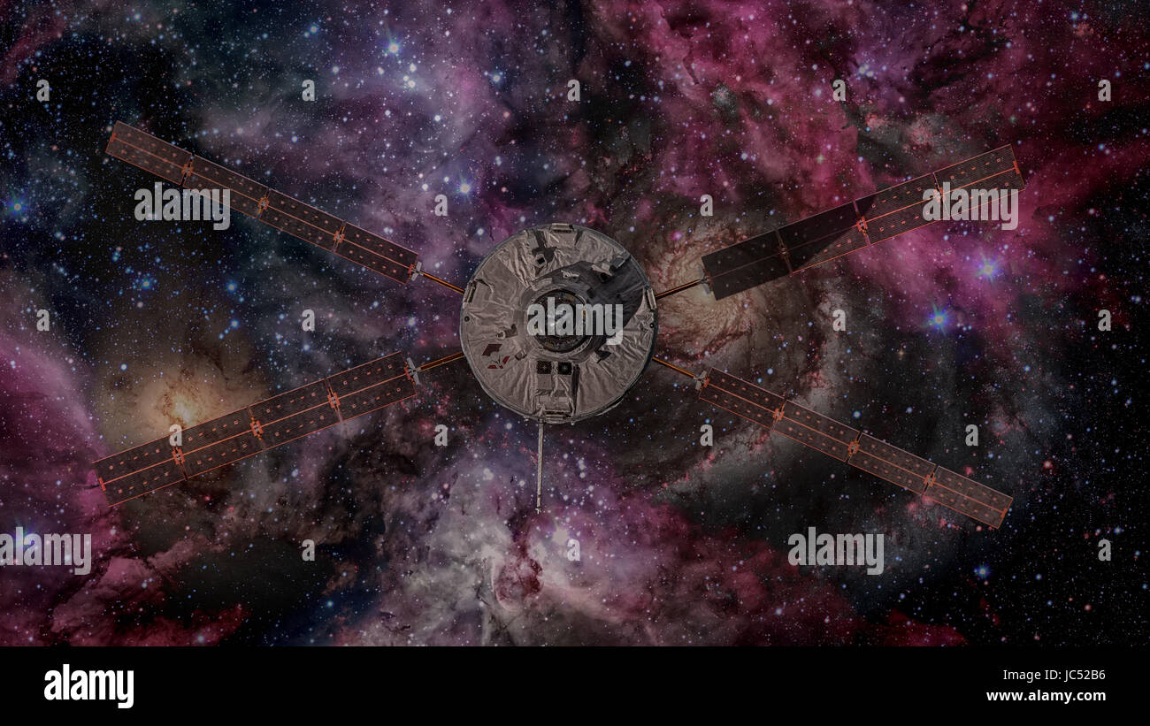 L'Agence spatiale européenne d'Automated Transfer Vehicle-4 s'approche de la Station spatiale internationale. Banque D'Images