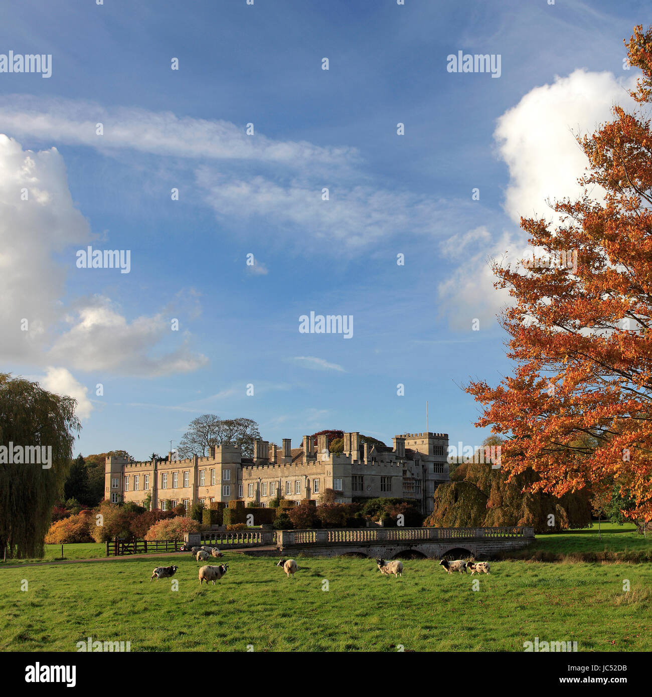 La chambre à Deene Park 2955 le siège de la famille depuis 1514, près de Corby, comté de Northamptonshire, Angleterre Banque D'Images