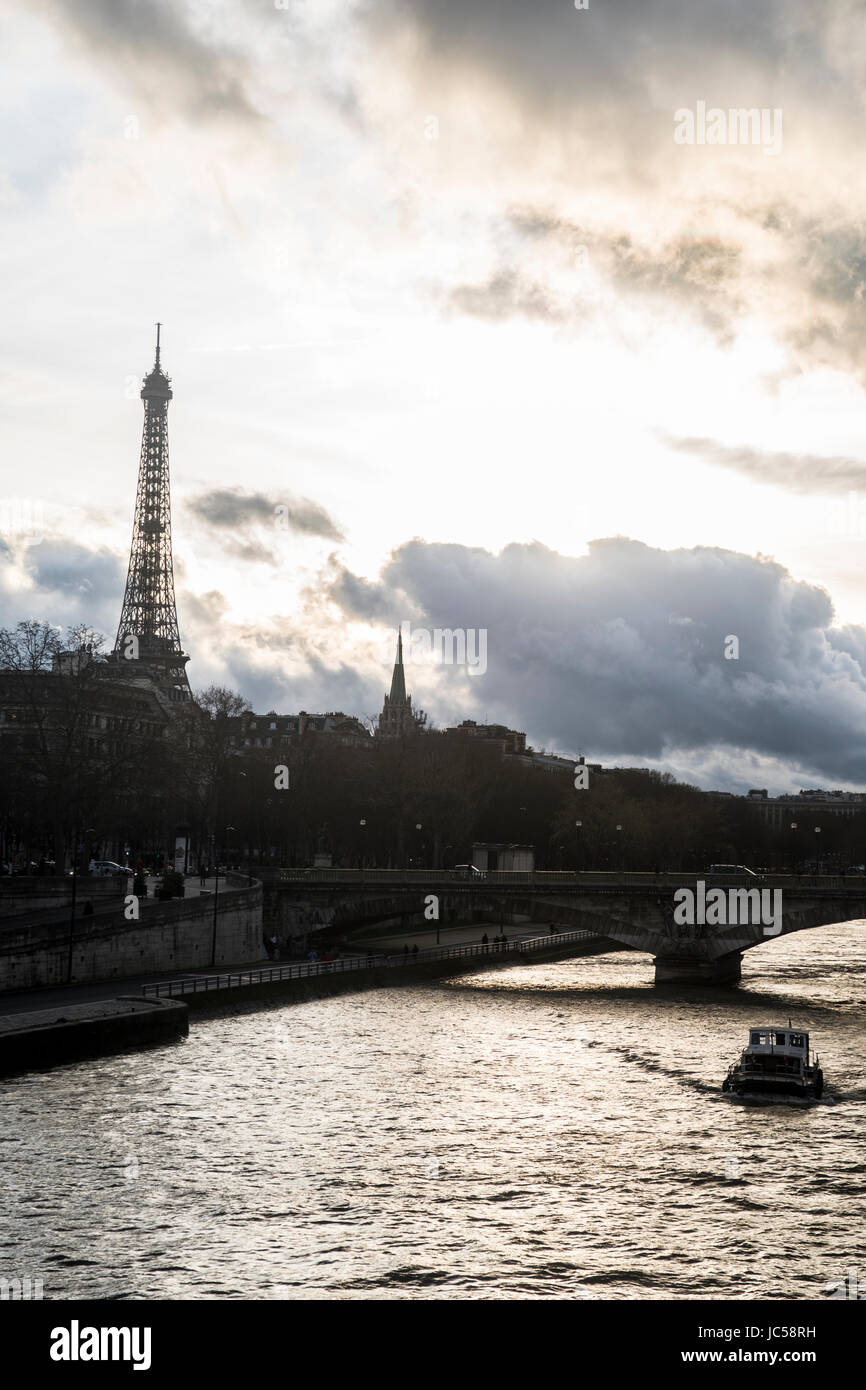 Torre Eiffel al tramonto Banque D'Images