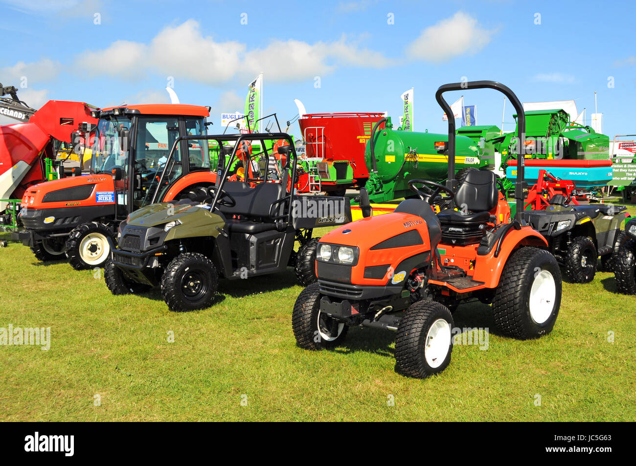 Les véhicules agricoles agriculture machinery plant hire show ventes Banque D'Images